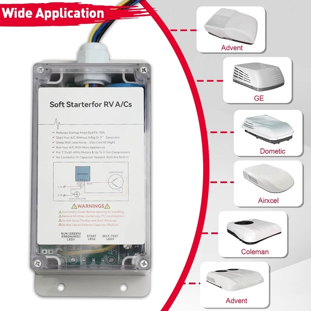 Alt view image 5 of 6 - RV AC Soft Start Kit, Easy Start 12V A/C & Appliances with Small Generator