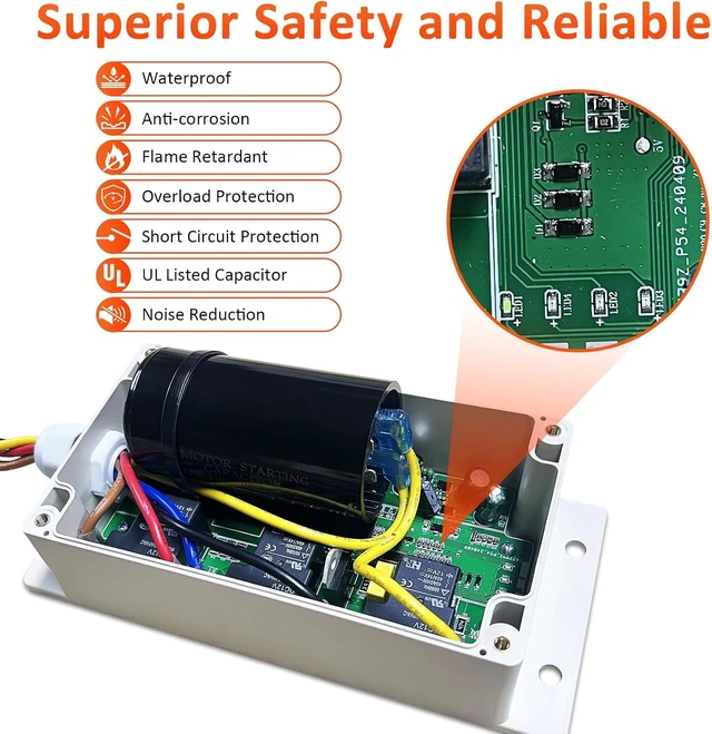 Alt view image 5 of 7 - RV AC Soft Start, Reduces Startup Current up to 75%, IP65 Waterproof, DIY Install