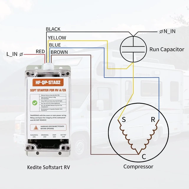 Alt view image 7 of 7 - RV AC Soft Start, Reduces Startup Current up to 75%, IP65 Waterproof, DIY Install