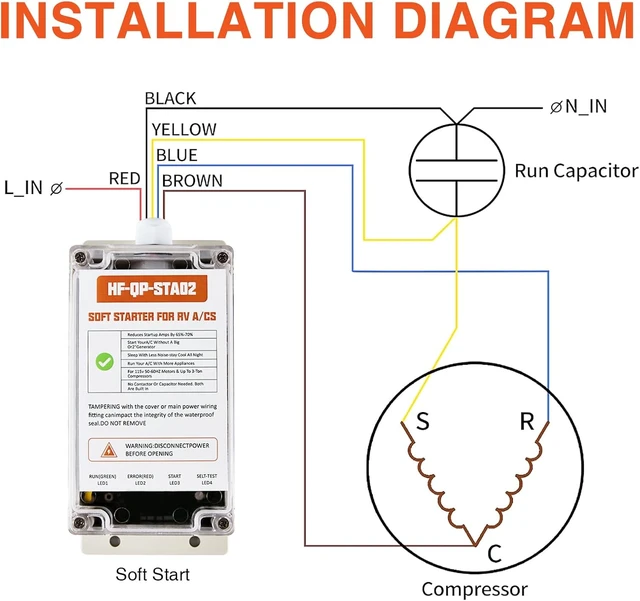 Alt view image 7 of 7 - Upgraded RV AC Soft Start Kit, Easy Start Appliances with Small Generator for Van, Trailer & Motorhome
