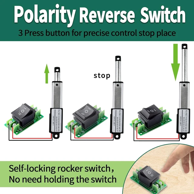 Alt view image 2 of 7 - 12V Micro Electric Linear Actuator with Controller, 2" Stroke