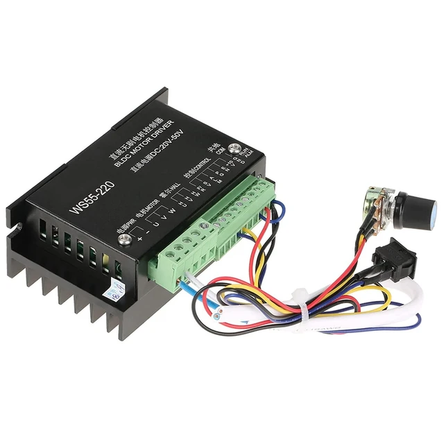 Alt view image 2 of 7 - 48V 500W 3-Phase BLDC Motor Controller with Analog Speed Regulation & Overcurrent Protection