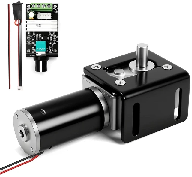 Main image of 12V 12RPM DC Gear Motor Kit with Reversible Variable Speed Controller