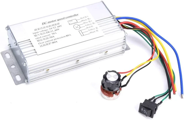 Alt view image 7 of 7 - 12V-60V 70A PWM DC Motor Speed Controller, Reversible with Potentiometer for Robotics & Vehicles