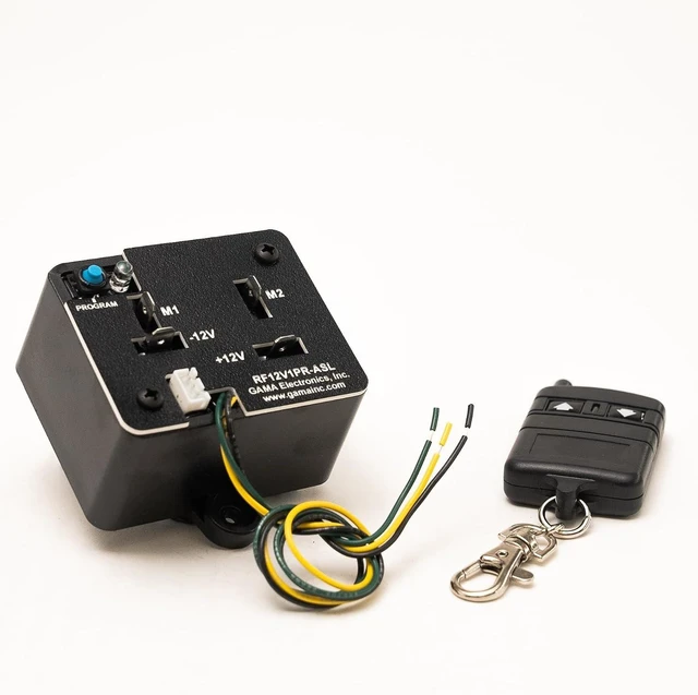Main image of RF Remote Reverse Polarity 12V DC Motor Controller with Auxiliary Switch