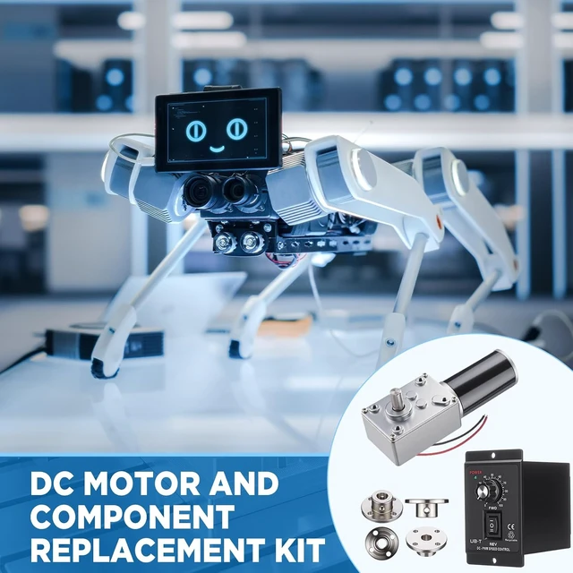 Alt view image 7 of 7 - 6-Piece 12V 12RPM Worm Gear Motor Kit with 20A PWM Controller, Self-Locking for DIY
