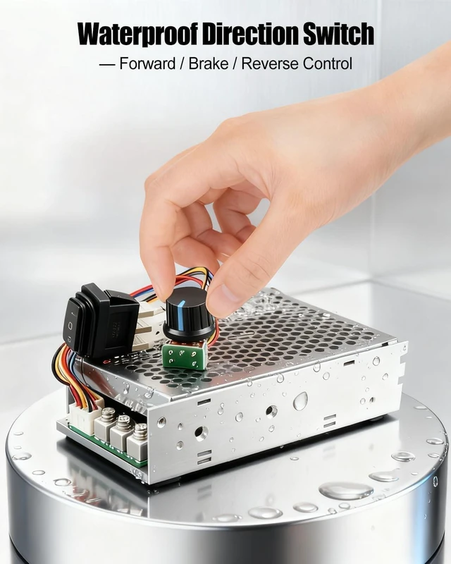 Alt view image 3 of 6 - 10-55V 100A PWM Brushed DC Motor Speed Controller