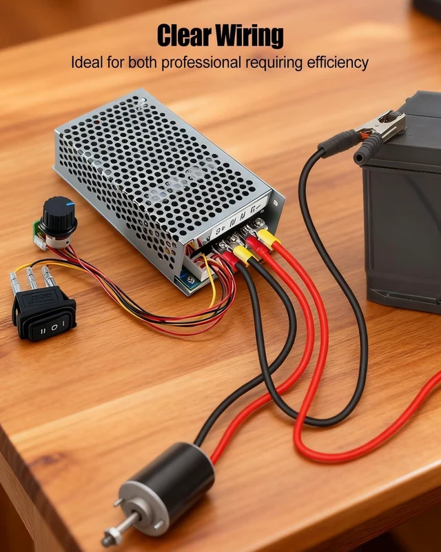 Alt view image 6 of 6 - 10-55V 100A PWM Brushed DC Motor Speed Controller