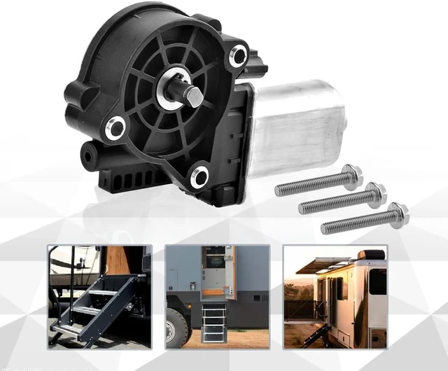 Alt view image 5 of 7 - RV Gear Box Linkage with Motor for Kwikee Electric Steps, Replace 366043/379147