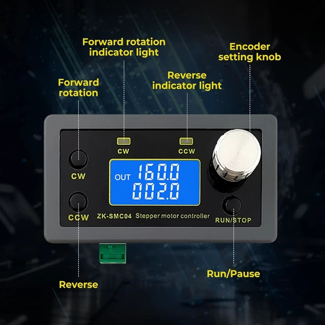 Alt view image 3 of 7 - Stepper Motor Driver Controller for NEMA 17/23/34, 6.6A with LCD, 64 Micro-Step for CNC & 3D Printer