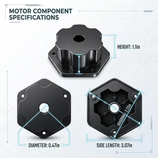 Alt view image 4 of 7 - 2-Pack 24V RS555 40000RPM Motor Gearbox for Power Wheels Upgrade