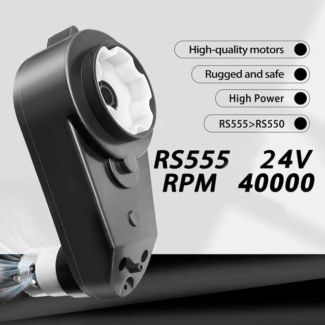 Alt view image 7 of 7 - 2-Pack 24V RS555 40000RPM Motor Gearbox for Power Wheels Upgrade