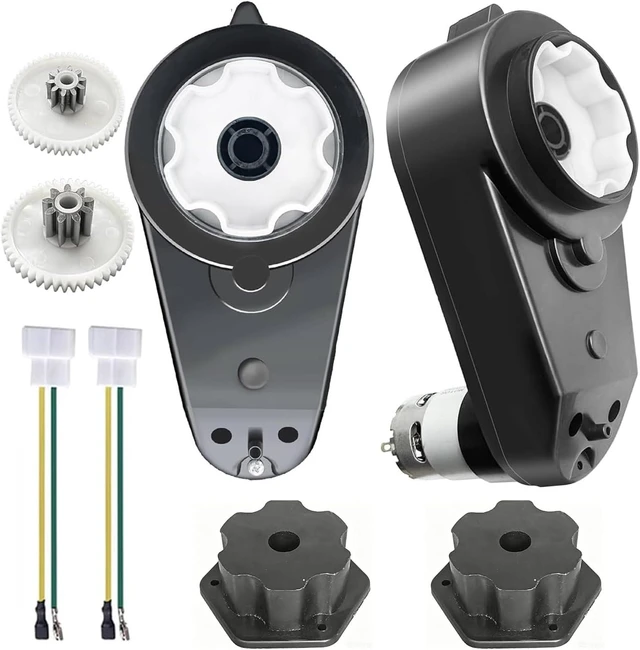 Main image of RS555 18V 12000RPM Gearbox for Power Wheels Motor Upgrade, Black