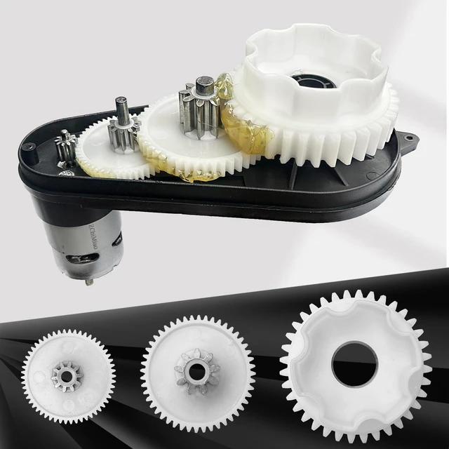 Alt view image 2 of 7 - RS555 18V 12000RPM Gearbox for Power Wheels Motor Upgrade, Black