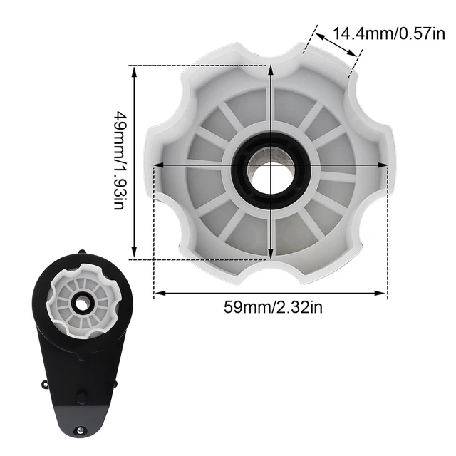 Alt view image 4 of 7 - 2-Pack RS555 24V 18000RPM DC Motor for Ride-On Car, High Torque Gearbox