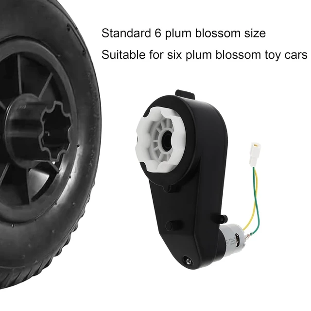 Alt view image 5 of 7 - 2-Pack RS555 24V 18000RPM DC Motor for Ride-On Car, High Torque Gearbox
