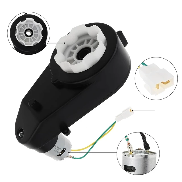 Alt view image 6 of 7 - 2-Pack RS555 24V 18000RPM DC Motor for Ride-On Car, High Torque Gearbox