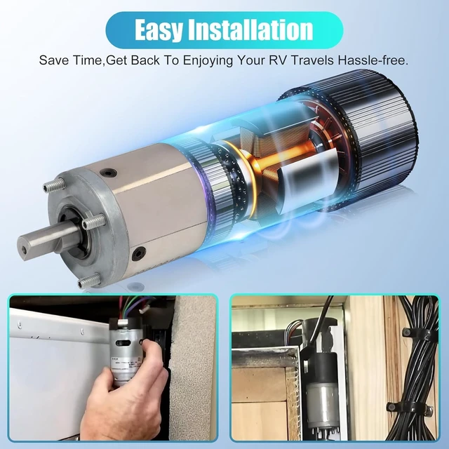 Alt view image 6 of 7 - 2-Pack 287298 RV In-Wall Slide-Out Motor, 500:1 High Torque Gear Ratio