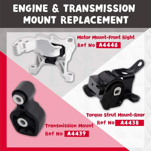 Alt view image 2 of 7 - Engine & Transmission Mount Kit, 3-Piece for 2014-2018 Mazda 3, 6 & CX-5