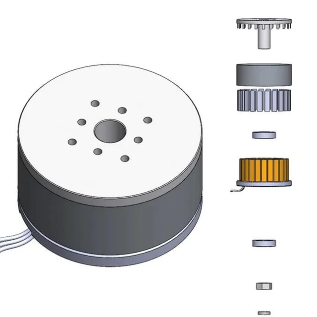 Alt view image 6 of 7 - 4015 BLDC Gimbal Motor with MT6701 Encoder, Hollow Shaft Outrunner, 12-36V