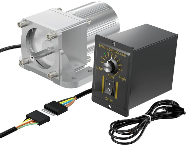 Main image of 6W 110V 15RPM High Torque AC Gear Motor with Speed Controller, CW/CCW for Production Line