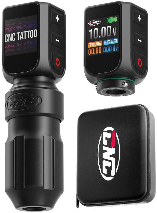 Main image of Wireless Rotary Pen Tattoo Machine, 3200mAh Dual Battery, 4.0 Stroke Coreless Motor with LED Display