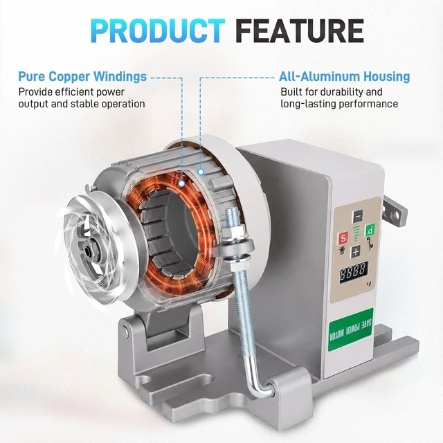 Alt view image 5 of 7 - 750W 110V 1HP Brushless Servo Motor for Sewing Machine