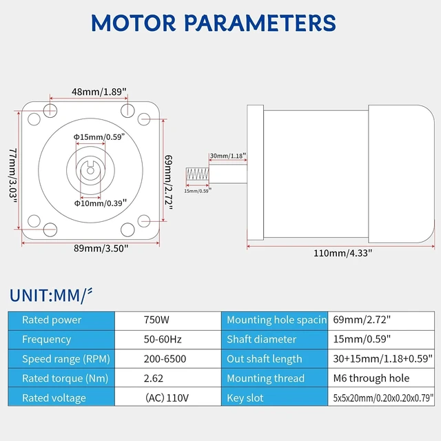 Alt view image 4 of 7 - 1HP 750W Brushless Servo Motor Driver CNC Kit, CW/CCW