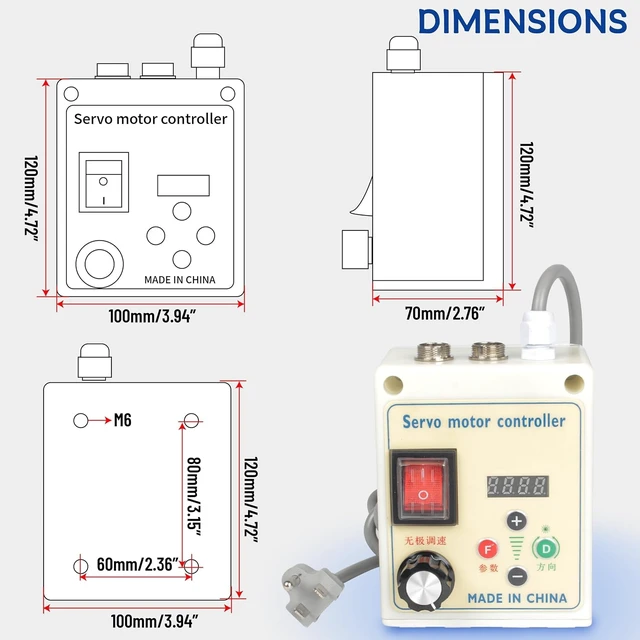 Alt view image 7 of 7 - 1HP 750W Brushless Servo Motor Driver CNC Kit, CW/CCW