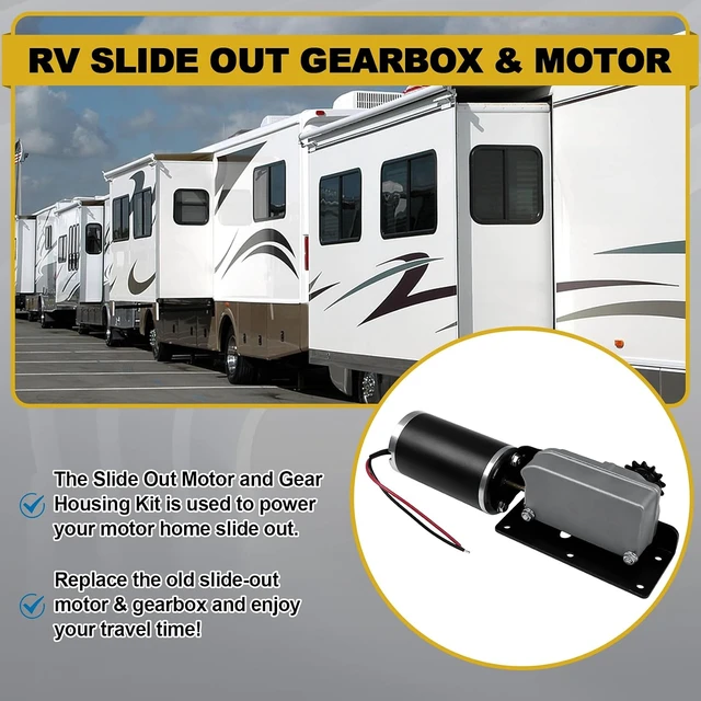 Alt view image 2 of 7 - RV Slide-Out Motor & Gear Housing, Compatible with BAL Accu-Slide Cable System, R25075/R25076