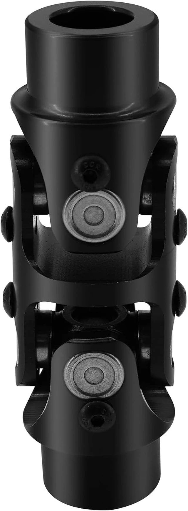 Alt view image 7 of 7 - Double U-Joint Steering Shaft, 3/4" Round, 5-1/8" Length, Black