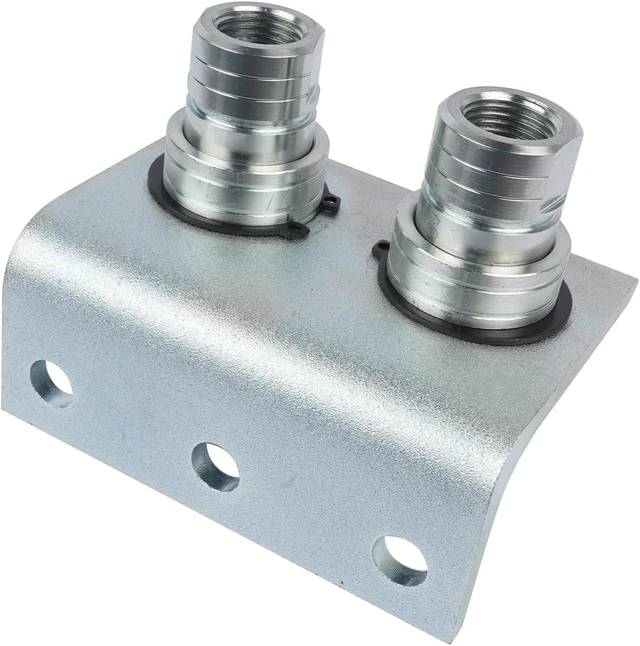 Alt view image 4 of 7 - 1/2" NPT Hydraulic Quick Release Coupling with Break-Away Bracket, Push/Pull