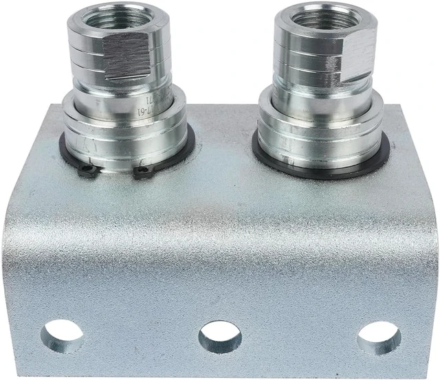 Alt view image 7 of 7 - 1/2" NPT Hydraulic Quick Release Coupling with Break-Away Bracket, Push/Pull