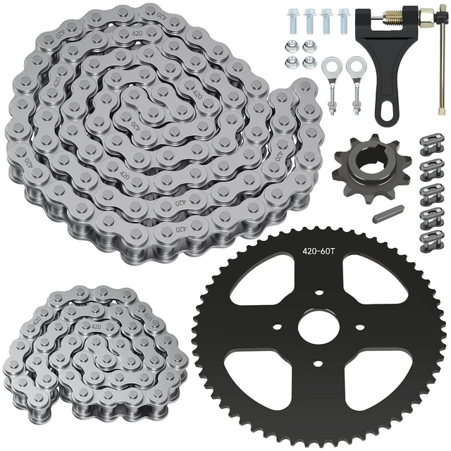 Main image of 60-Tooth Sprocket with 420 Chain for CT200U, CT200U-EX & BT200X Mini Bikes