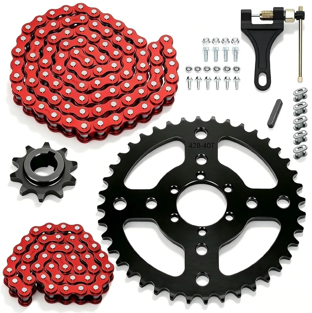 Main image of 40T Sprocket with 420 Chain, 40mm Bore for CT100U/CT200U Mini Bike