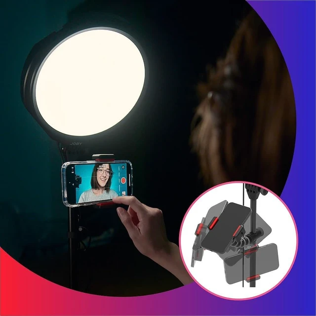Alt view image 4 of 7 - JOBY Beamo Studio Lighting Kit, Soft Key Light with Remote, 12-Color Background Light & GorillaPod
