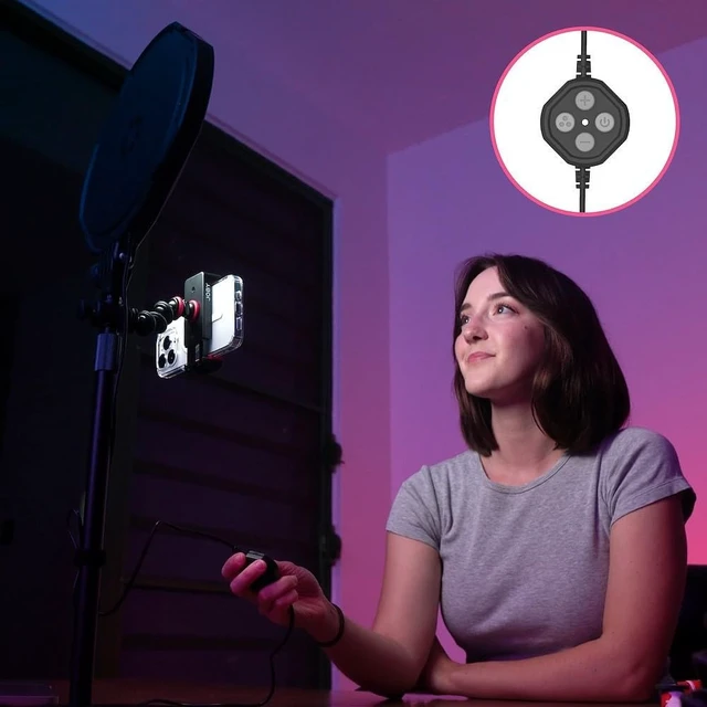 Alt view image 5 of 7 - JOBY Beamo Studio Lighting Kit, Soft Key Light with Remote, 12-Color Background Light & GorillaPod