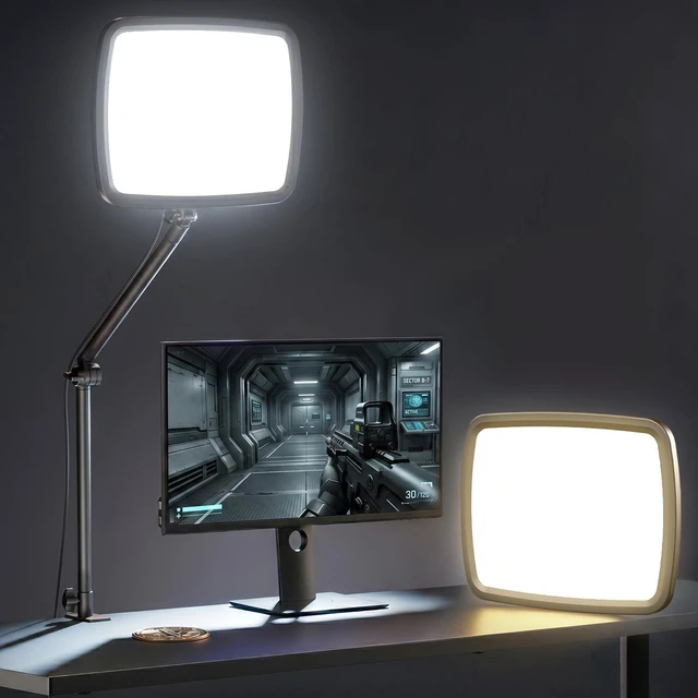 Main image of 14" Soft Streaming Light with Clamp, 2700K-6500K CRI97+, Flexible Arm & Remote for Podcast & YouTube