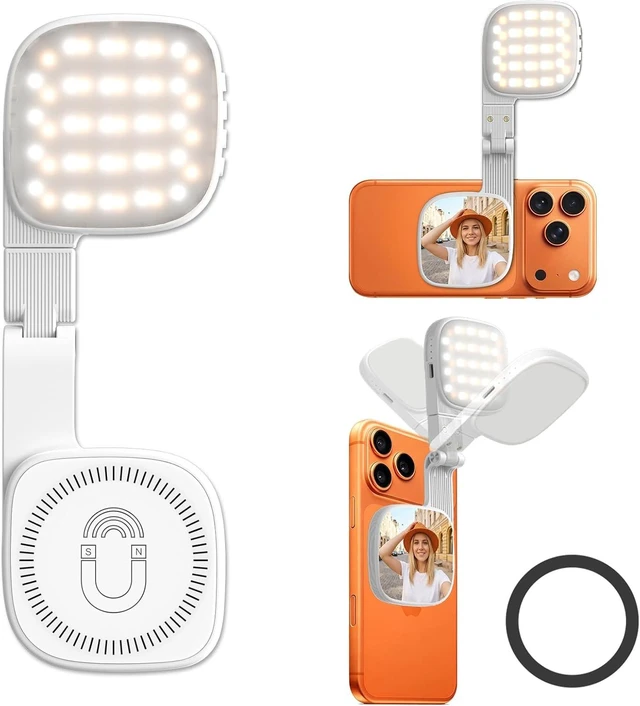 Main image of Magnetic Selfie Light for Phone, MagSafe Compatible, 3 Modes