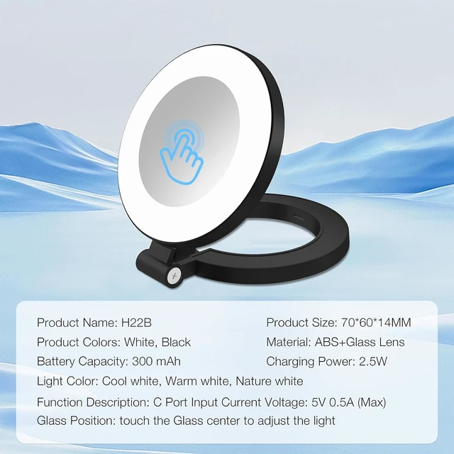 Alt view image 5 of 7 - Magnetic Selfie Light, Compatible with iPhone MagSafe