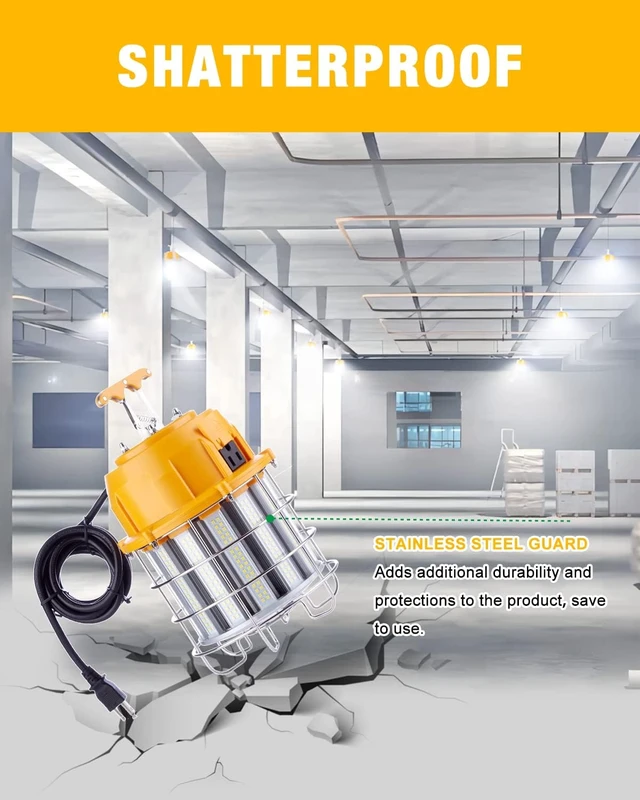 Alt view image 5 of 7 - 150W 18000LM 5000K LED Temporary Construction Work Light