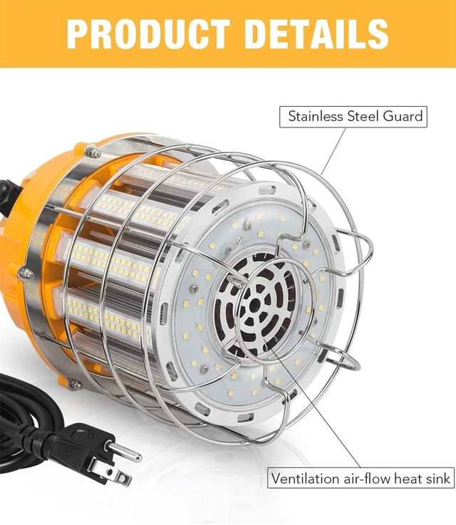 Alt view image 7 of 7 - 150W 18000LM 5000K LED Temporary Construction Work Light