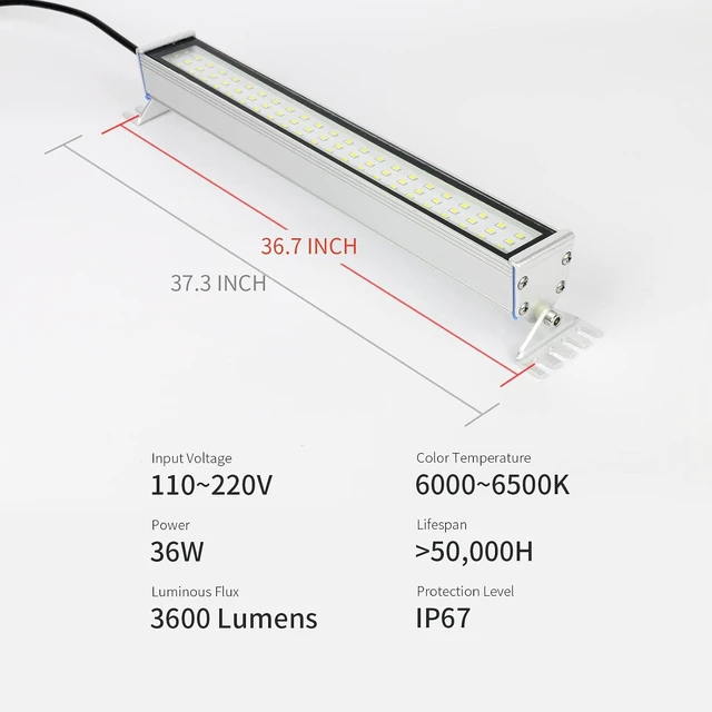 Alt view image 2 of 6 - 30W IP67 LED Machine Light, CNC Interior & Lathe Lamp