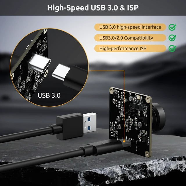 Alt view image 3 of 7 - USB 3.0 UVC Camera Module with IMX415, 4K@30FPS, Plug & Play for Raspberry Pi & Jetson Nano