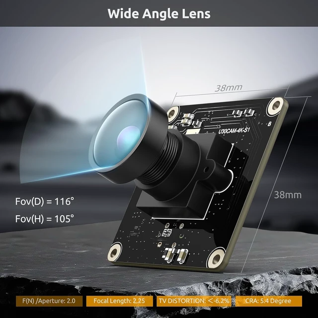 Alt view image 5 of 7 - USB 3.0 UVC Camera Module with IMX415, 4K@30FPS, Plug & Play for Raspberry Pi & Jetson Nano