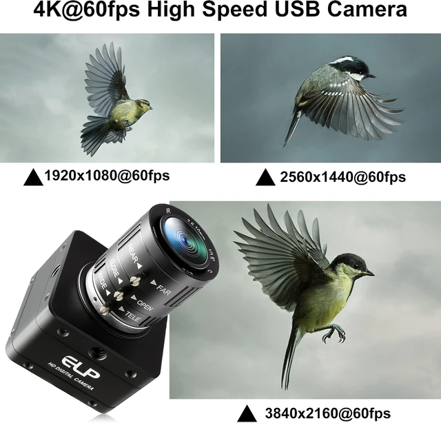 Alt view image 4 of 7 - 4K 60fps USB Camera, High Speed IMX678 Webcam for PC
