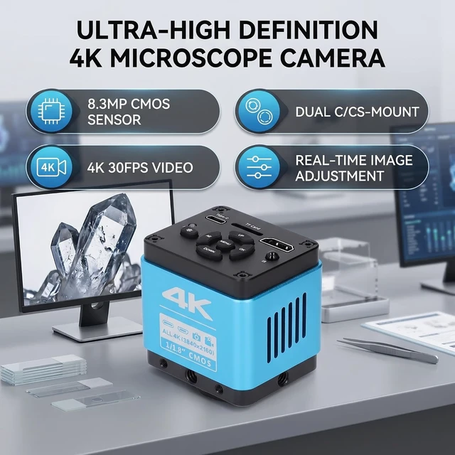 Alt view image 6 of 6 - 4K 8.3MP USB Microscope Camera, 3840x2160 for Industrial Video & Photo
