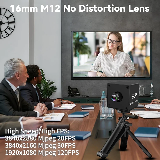 Alt view image 5 of 7 - 12MP 4K USB Camera, 1080P@120fps High Speed with 16mm M12 Lens for Industrial & Golf Swing