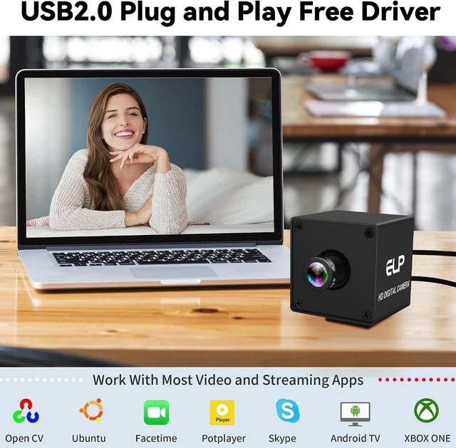 Alt view image 6 of 7 - 12MP 4K USB Camera, 1080P@120fps High Speed with 16mm M12 Lens for Industrial & Golf Swing