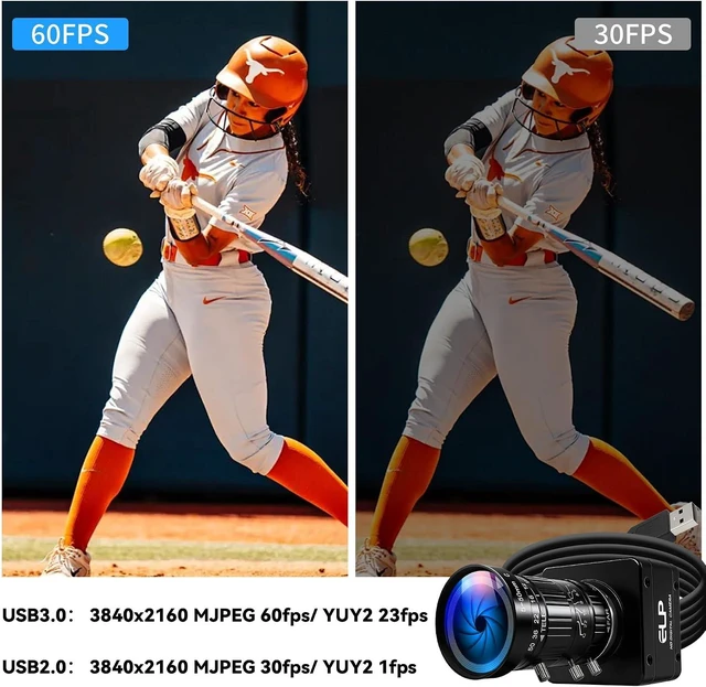 Alt view image 5 of 7 - USB3.0 4K 60fps Industrial Camera, CS-Mount 5-50mm 10X Varifocal, Plug & Play